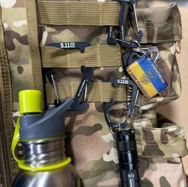 Набор карабинов 5.11 Tactical Hardpoint M2; М3; В150, для ключей и снаряжения, сталь 3CR13MOV, цвет черный (Black) 574682008 фото