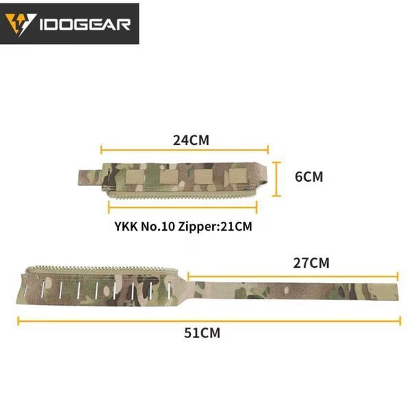 Панель-адаптер IDOGEAR з блискавкою YKK для штурмових панелей та гідраторів на MOLLE 592344574 фото