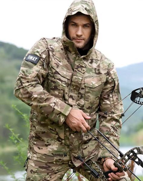 Тактична куртка M65 HAN-WILD Multicam, демісезонна армійська вітровка з капюшоном, розмір M 588666028 фото
