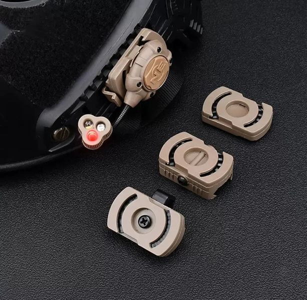 Тактичний ліхтар Night Evolution для шолома з 4 кріпленнями Picatinny FAST MOLLE 3в1 LED (білий червоний ІЧ) 579853933 фото