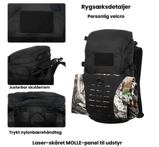 Рюкзак тактичний VOTAGOO 15 л, з системою Molle, колір Black (Чорний), Eberlestock Bandit Pack, 500D Cordura Nylon 557675433 фото