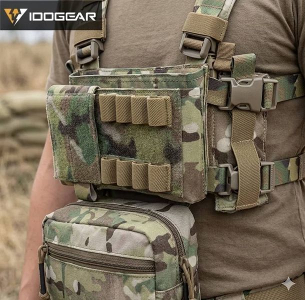Тактичний розвантажувальний жилет IDOGEAR Micro MK4 нагрудник з підсумками Мультикам auto_69e2a6227a3f6 фото