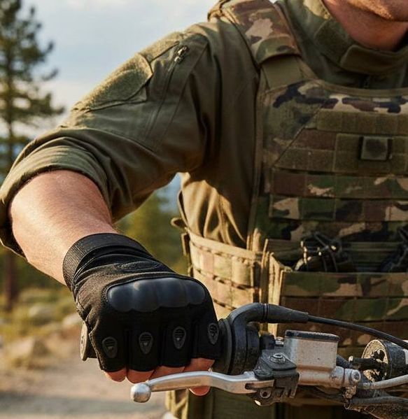 Тактичні рукавички безпалі Oakley без пальців Розмір L, чорні (велорукавиці, моторукавиці) 576693601 фото