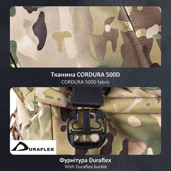 Тактична сумка-слінг VOTAGOO 13 л з кобурою, однолямочний рюкзак  для прихованого носіння зброї через плече &mdash; Мультикам vtg-x10-1000 фото