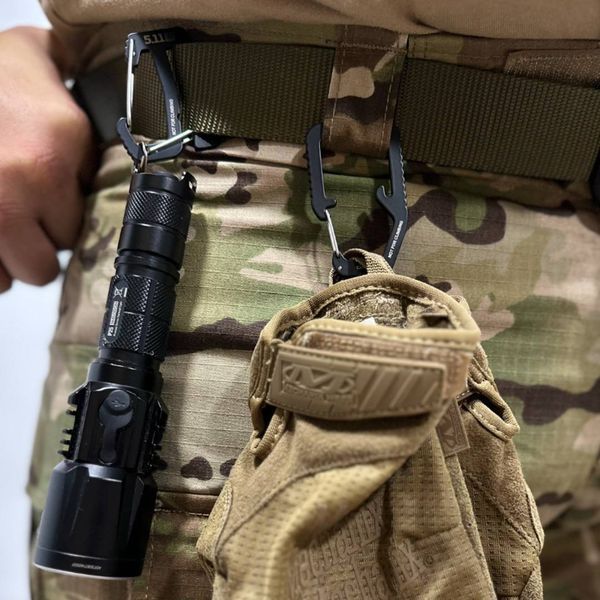 Набір карабінів 5.11 Tactical Hardpoint В150, для ключів та спорядженя, сталь 3CR13MOV, колір чорний (Black) 579688291 фото