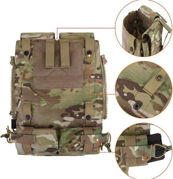 Тактична штурмова задня панель IDOGEAR Zip-On Panel, рюкзак-підсумок під гідратор, Multicam 592344571 фото